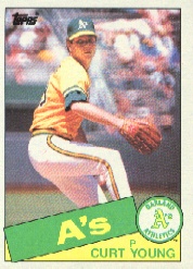 1985 Topps Baseball Cards      293     Curt Young
